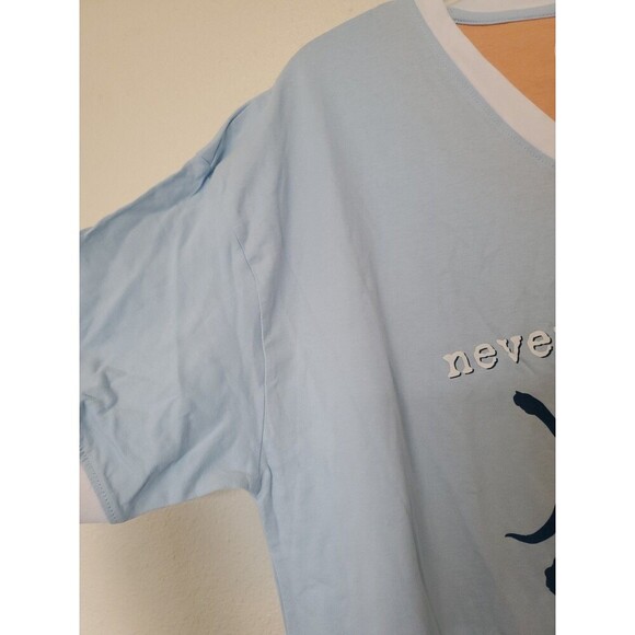 Dog Is Good Never Sleep Alone Short Sleeve V-Neck Sleep Shirt 2XL 3XL Cotton - Picture 7 of 16